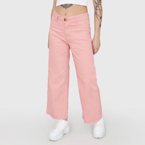 Jeans Cullote Color Rosado - Mujer