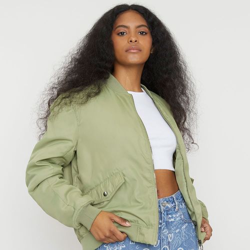Chaqueta Mujer Bomber Mujer Oversize Verde Militar