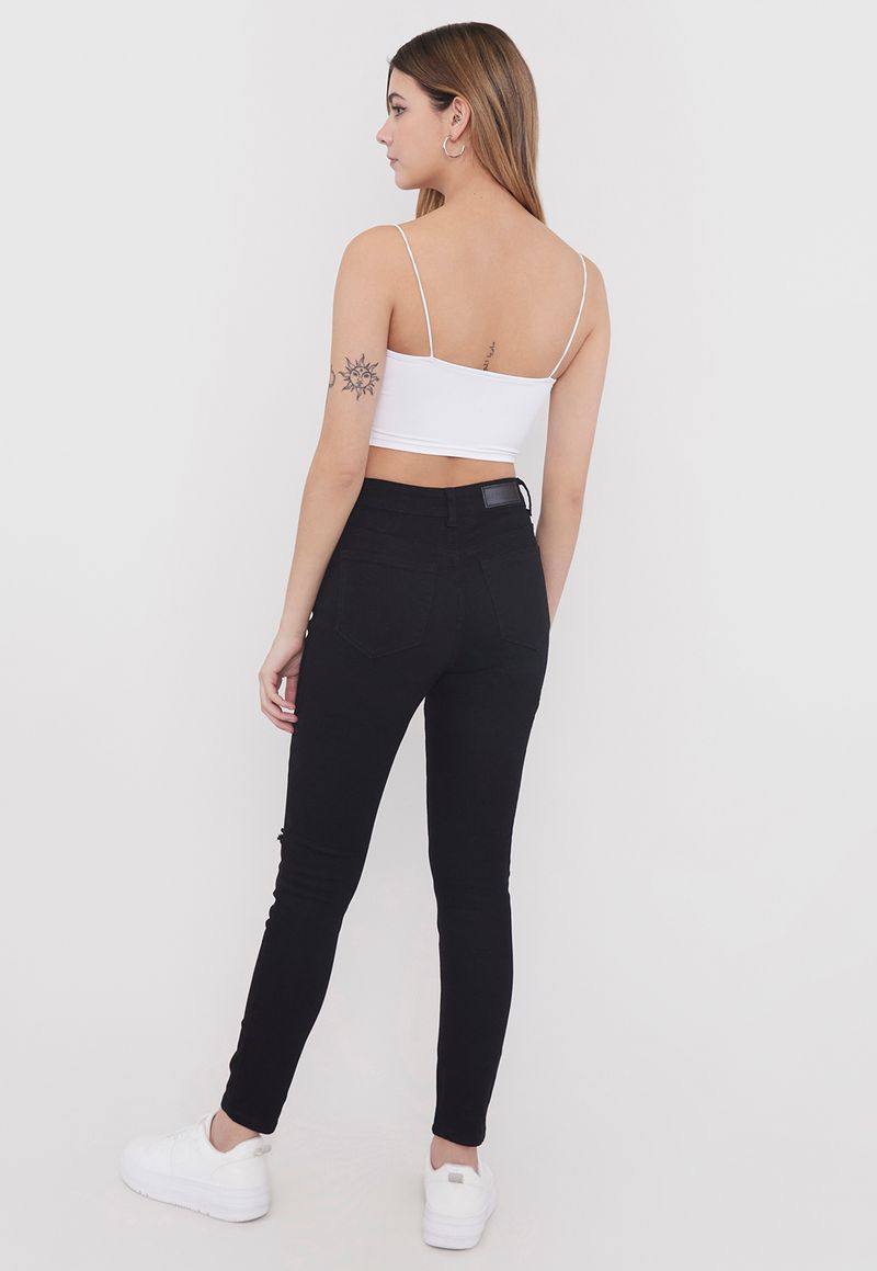 Jeans negro con online roturas mujer