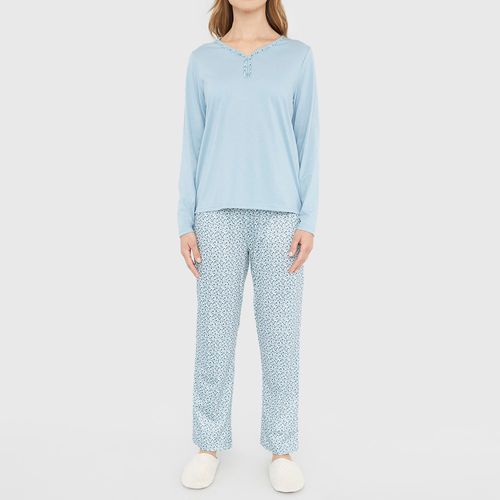 Pijama Algodón Básico Limage Azul