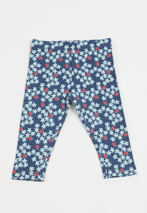 Calza Bebe Niña Fleece Full Print Color Navy