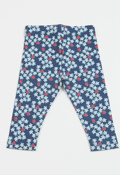 Calza Bebe Niña Fleece Full Print Color Navy