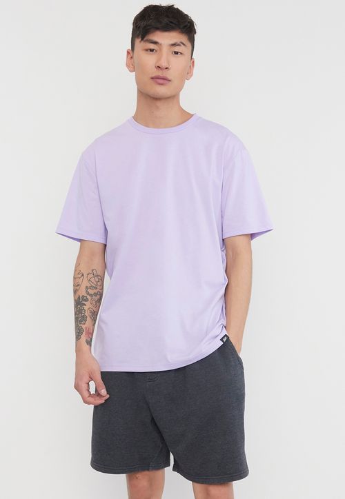 Polera Hombre R-Neck Lisa Morado