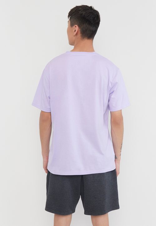 Polera Hombre R-Neck Lisa Morado