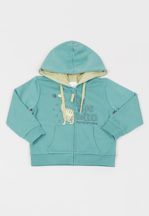 Polerón Bebe Niño Zipper Verde