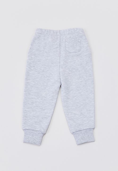 Pantalón de Buzo Bebe Niña Sólido Color Gris Melange
