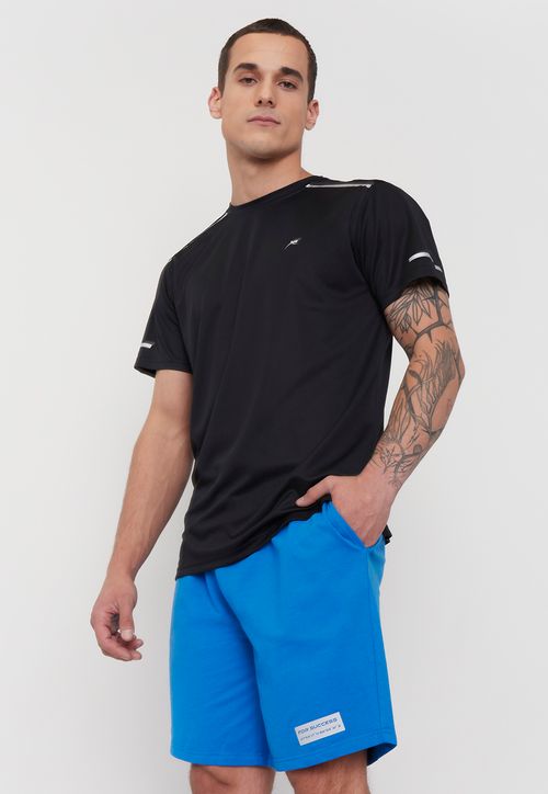 Short Hombre Deportivo Buzo Poliéster Reciclado Azul
