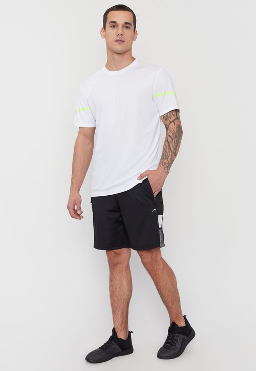 Short Hombre Deportivo Mesh Negro/Gris