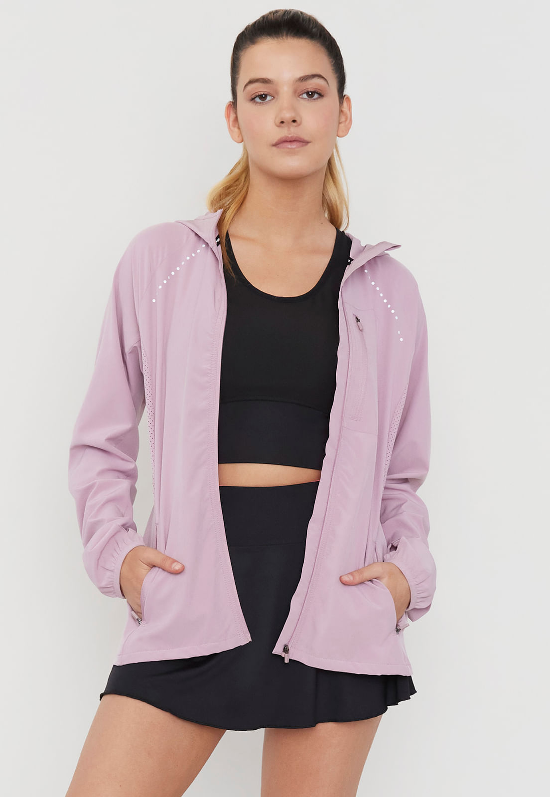 Casaca Mujer Deportiva Mesh Rosa