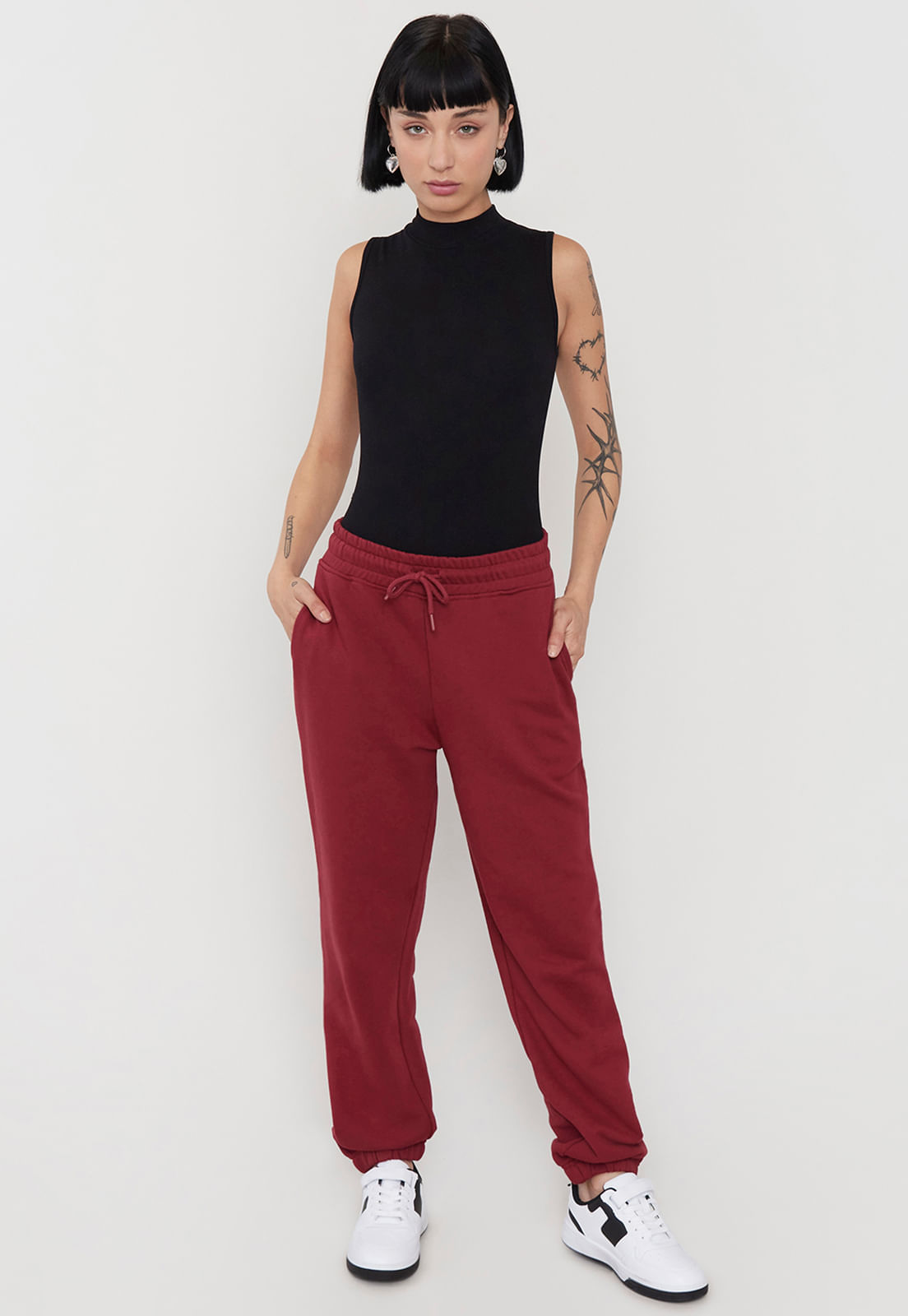 Pantalon Mujer Jogger Buzo Burdeo Knasta Chile