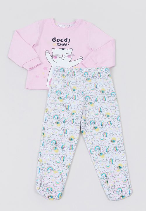 Pijama Bebe Niña Largo Rosado
