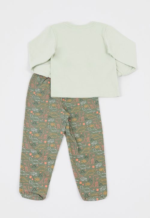 Pijama Bebe Niño Largo Verde