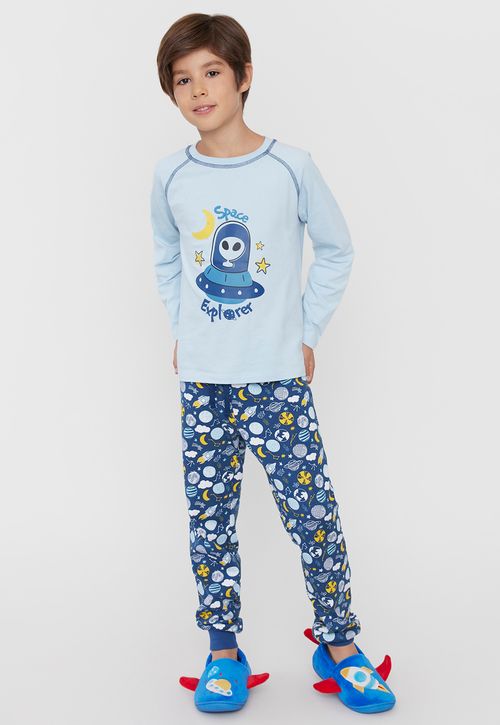 Pijama Niño Kids Largo Azul