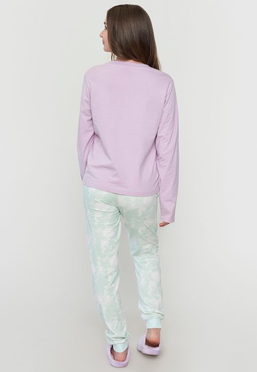 Pijama Niña Teen Largo Lila