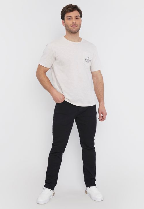 Pantalón Hombre Slim Fit 5 Pocket Negro