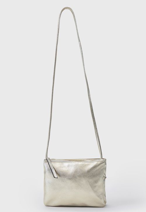 Bandolera Mujer Metalizada Ecocuero Dorado