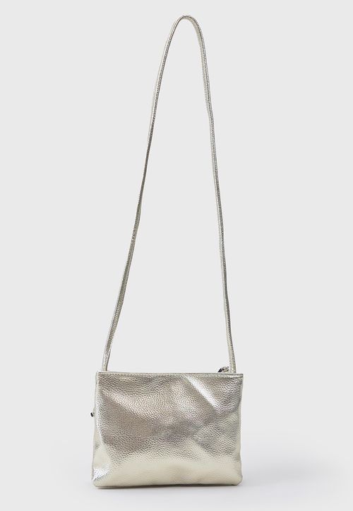 Bandolera Mujer Metalizada Ecocuero Dorado
