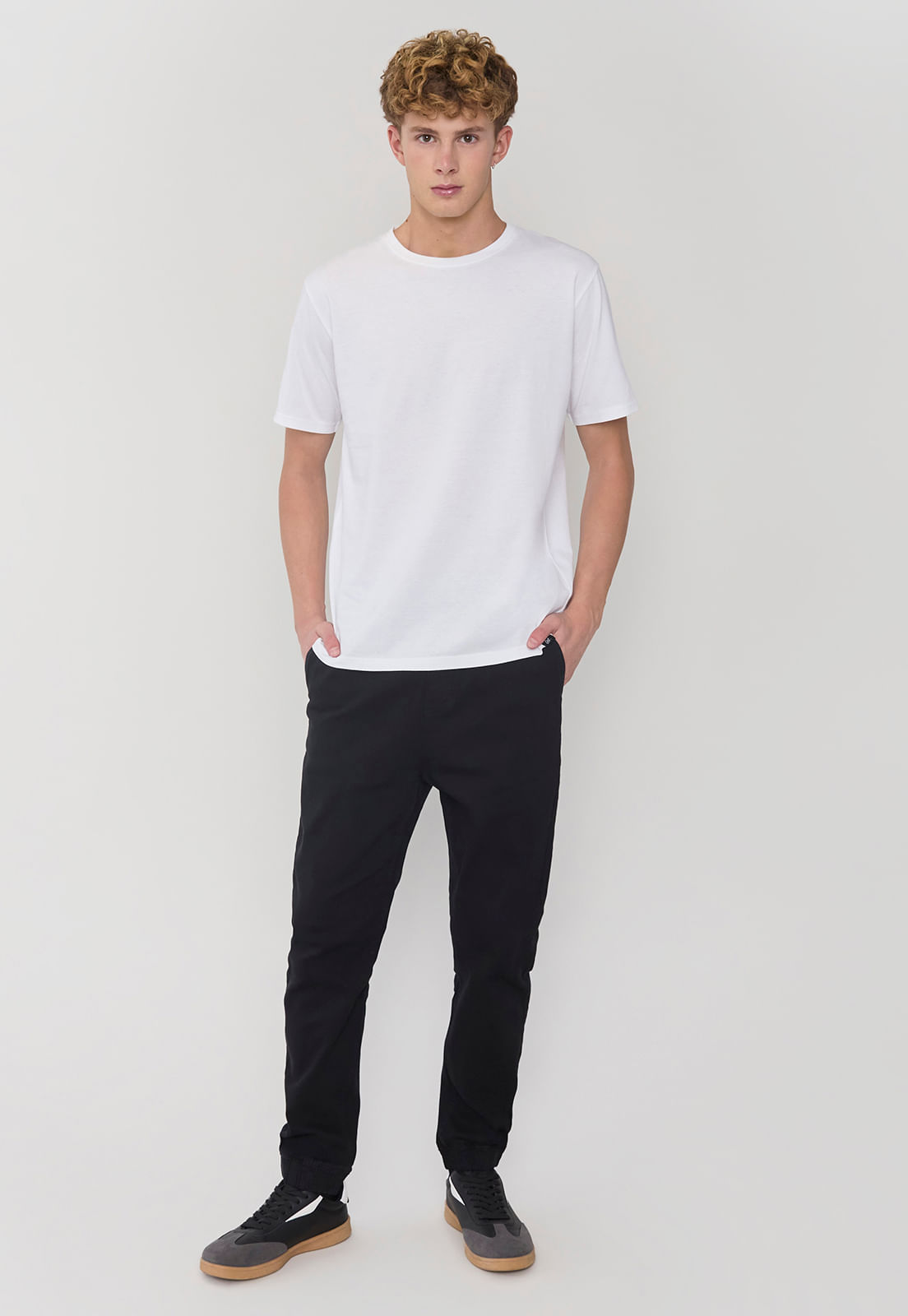 Pantalón Hombre Twill Jogger Fit Negro