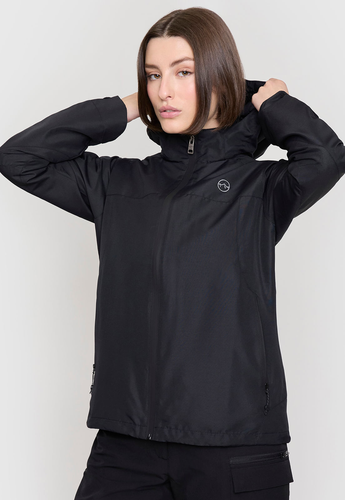 Casaca Outdoor Mujer Ripstop Negro