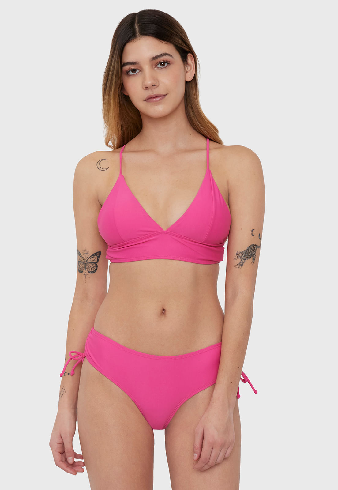 Bottom Mujer Recogido Fucsia