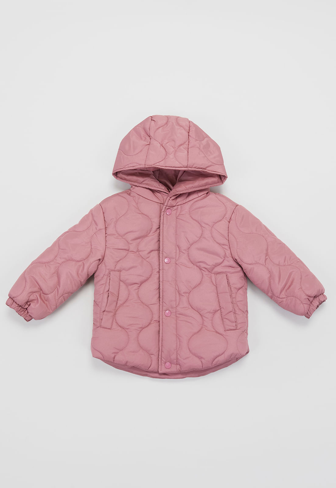 Parka Bebe Niña Quilty Rosado