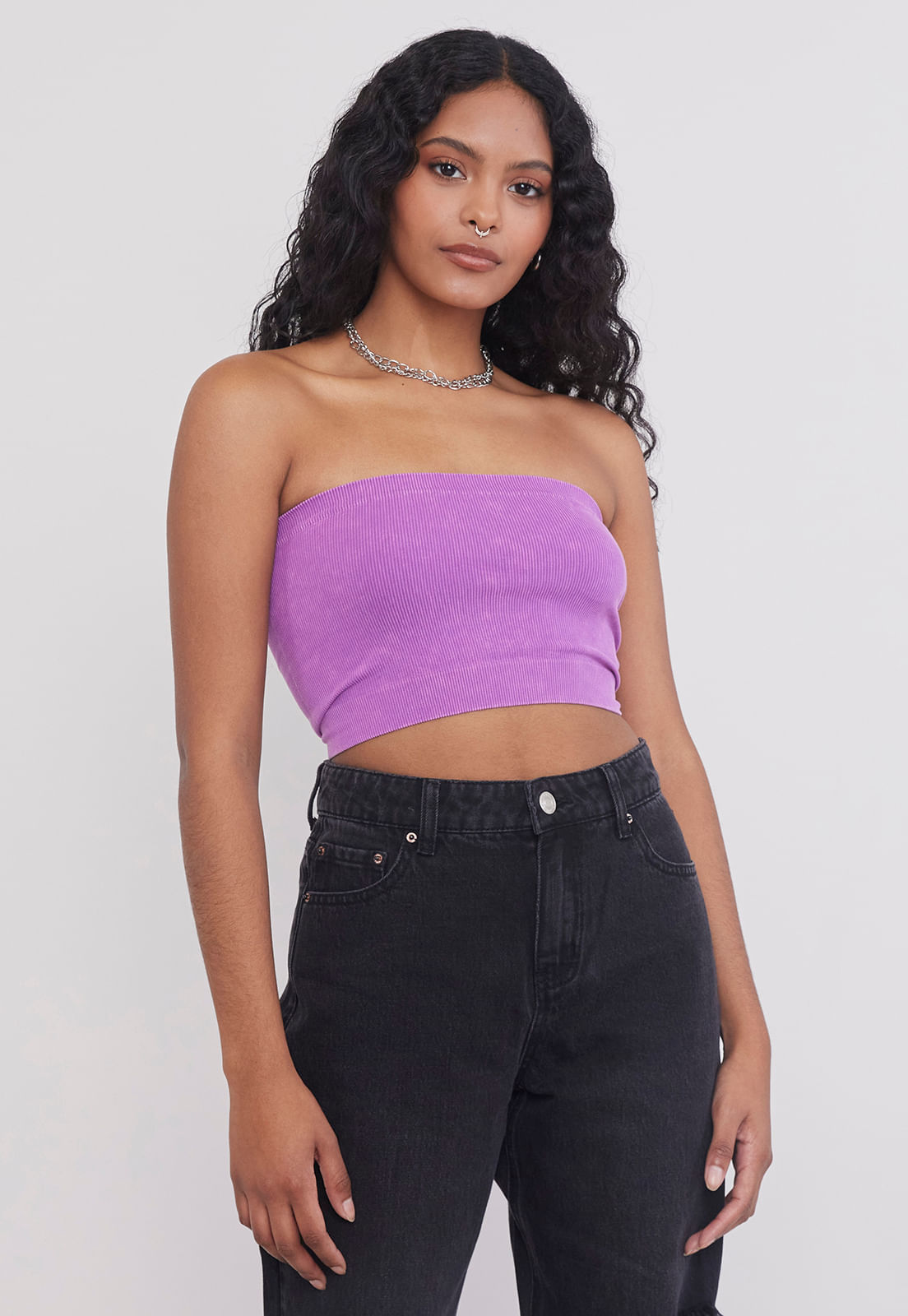 Peto Mujer Strapless Morado