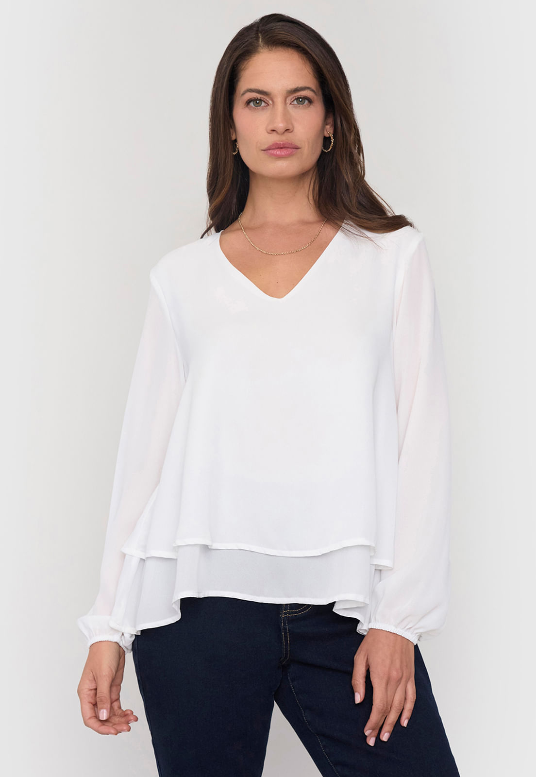 blusa blanca corona