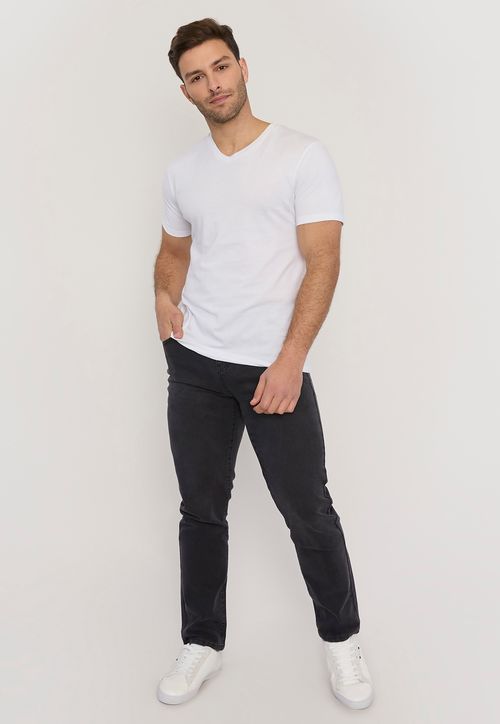 Jeans Hombre Clásico Straight Fit Negro