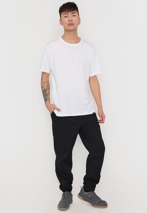 Pantalón Hombre Twill Jogger Fit Color Negro