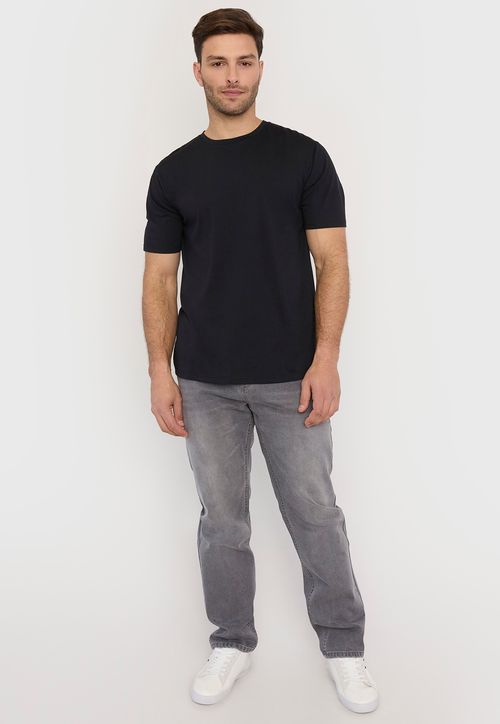 Jeans Hombre Straight Fit Negro Lavado