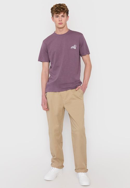 Pantalón Hombre Relaxed Fit Roll Up Rider Camel