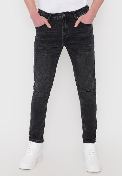 Jeans Hombre Super Skinny Fit Negro