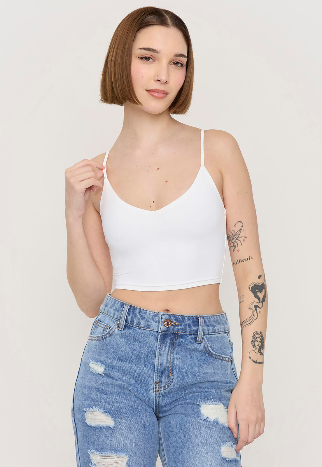 Peto Mujer Poly Spx Pabilo Blanco