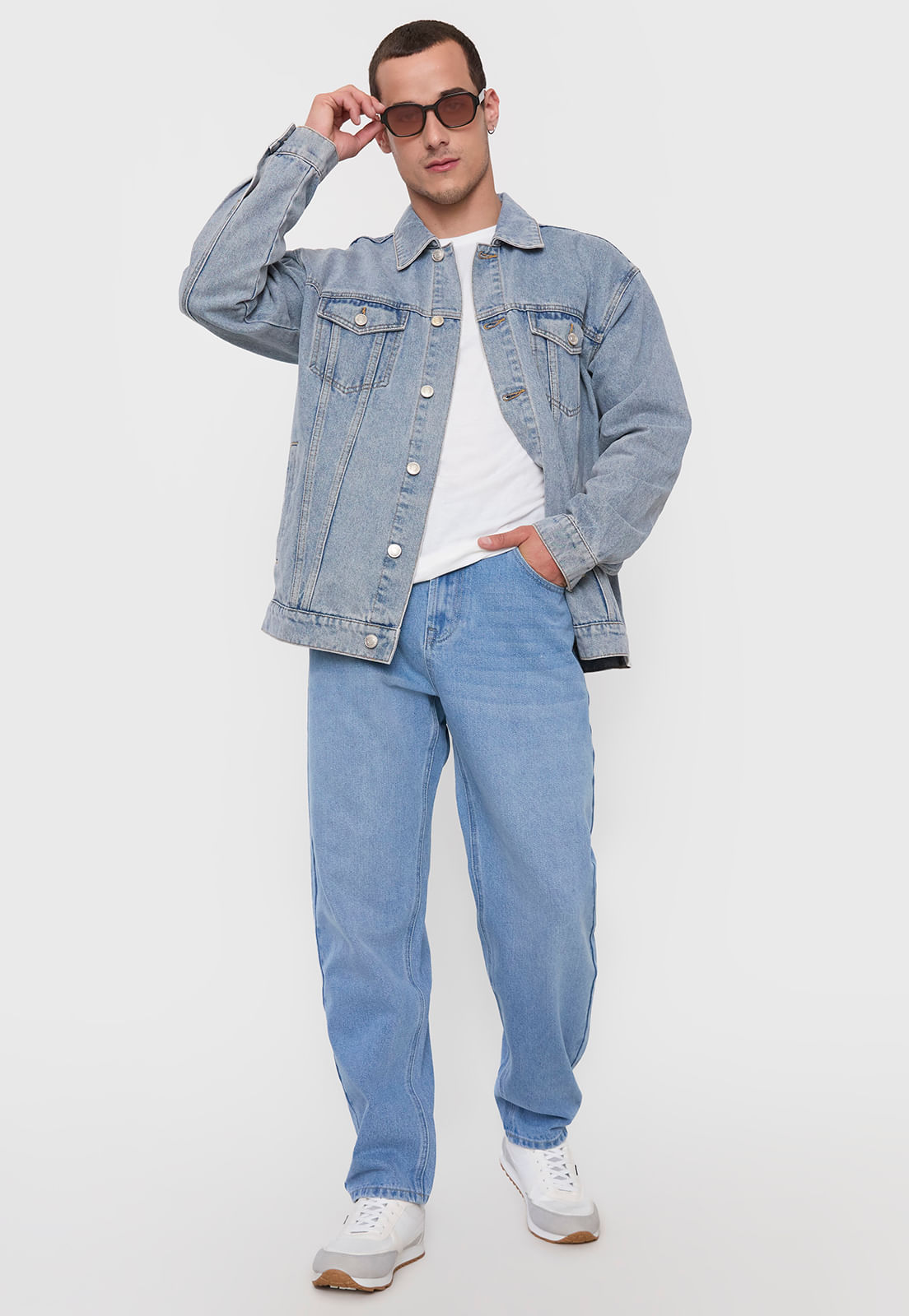 Jeans Hombre Loose Fit Azul Medio