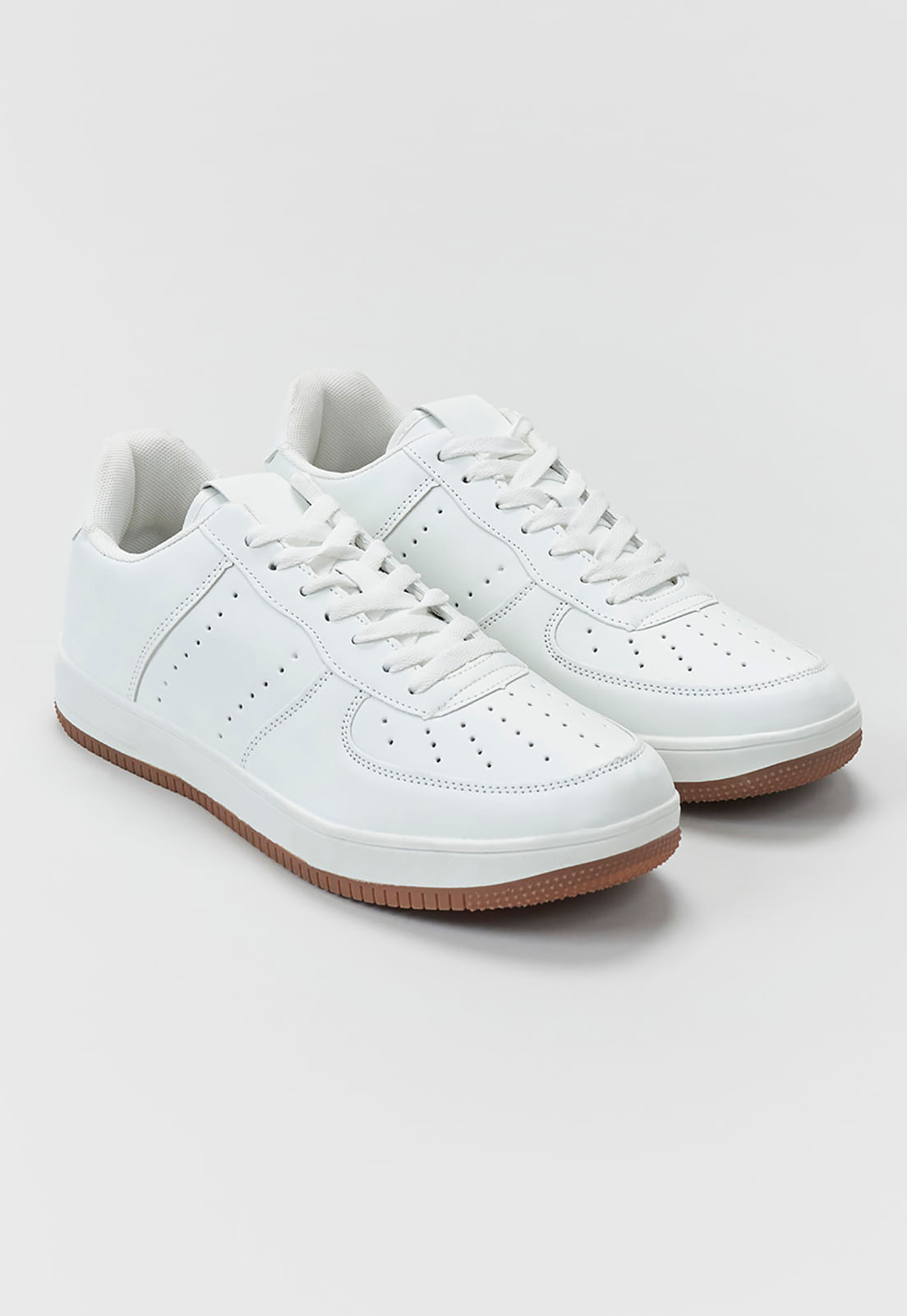 Zapatilla Hombre Ecocuero Básica Blanco