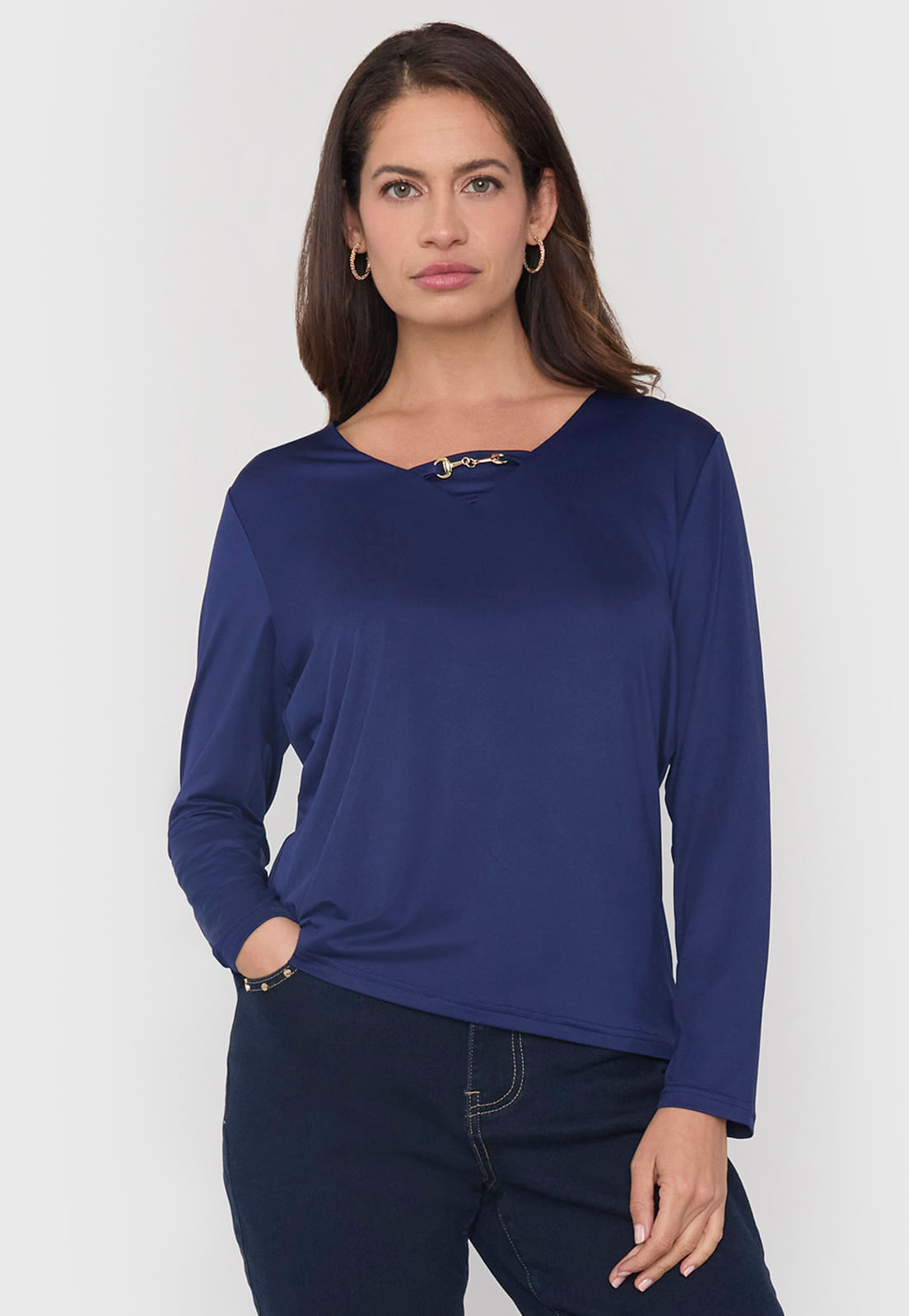 Polera Mujer Joya Navy