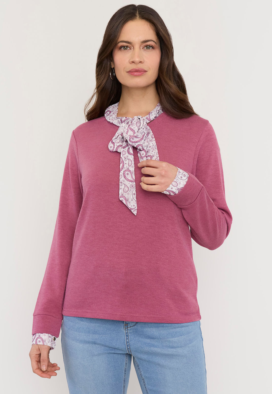 Sweater Mujer Pañuelo Print