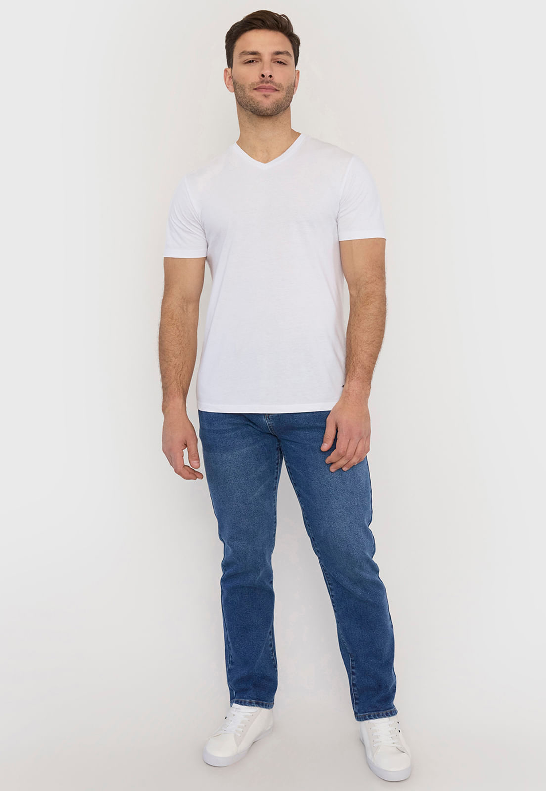 Jeans Hombre Clásico Straight Fit Azul