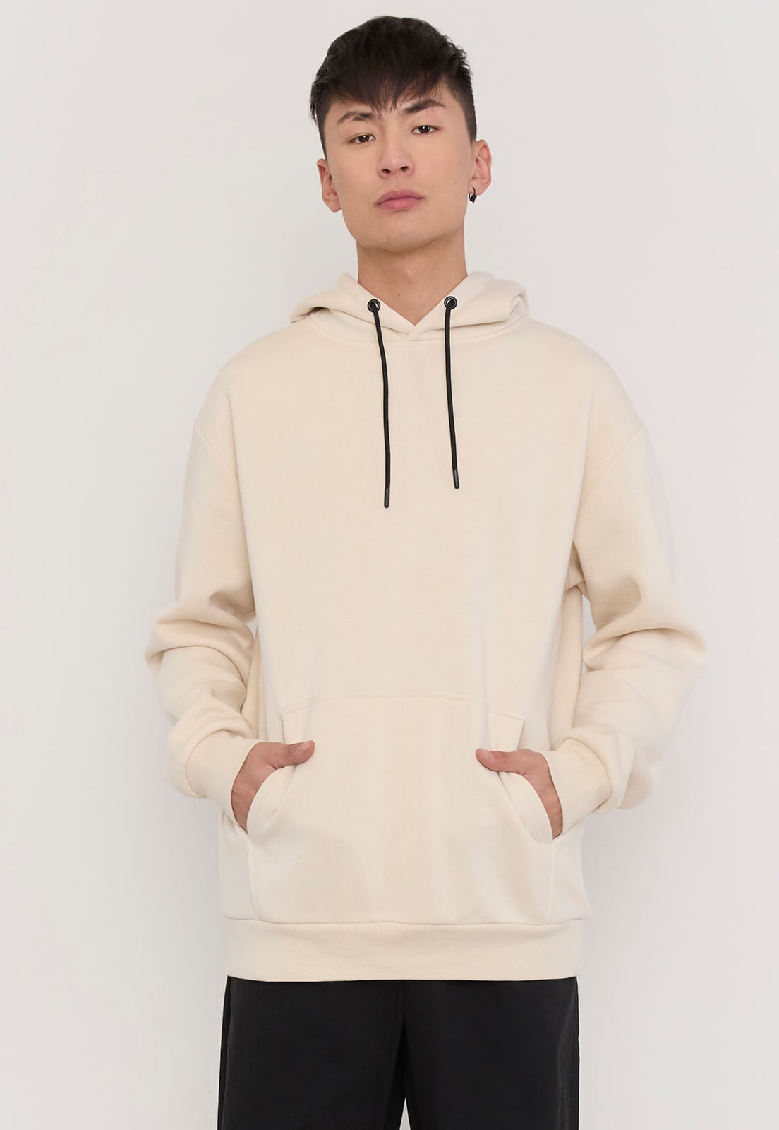 Polerón Hombre Hoodie Ecru