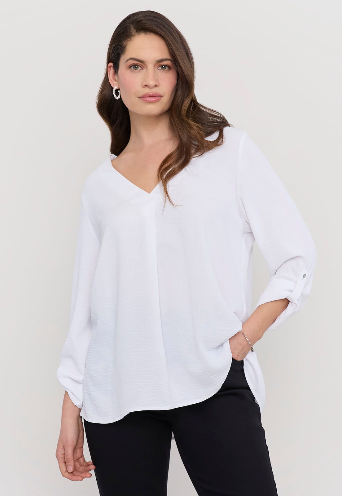 Blusa Mujer Tablón Blanco