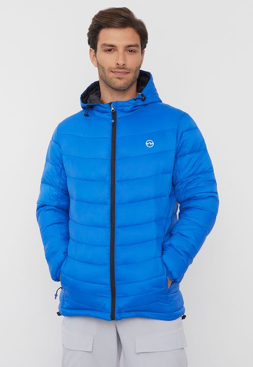 Parka Outdoor Hombre Full Zipper Nylon Reciclado Azul Royal