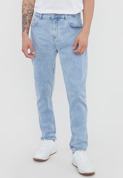 Jeans Hombre Skinny Fit Spandex Azul Medio Talla 40 a 42
