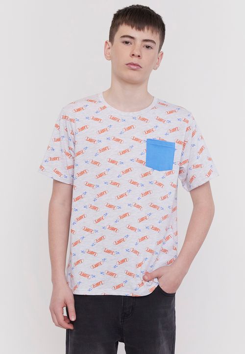 Polera Niño Teen Full IV Gris Melange