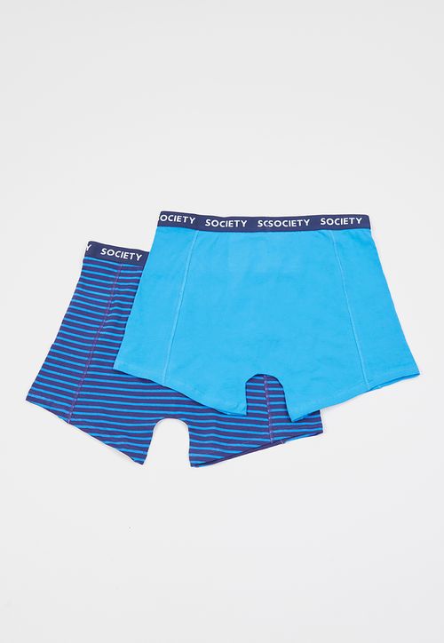 Bóxer Hombre Bipack Azul Líneas