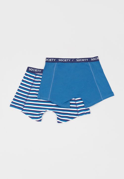Bóxer Hombre Bipack Líneas Mix Azul/Petrol
