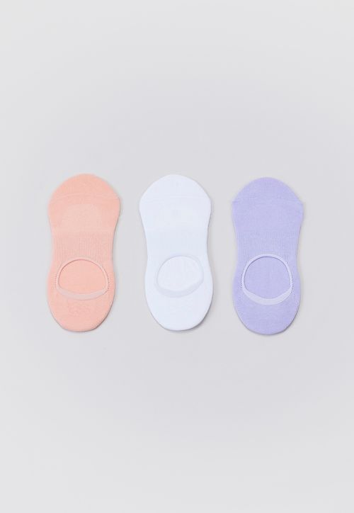 Calcetines Mujer Invisibles Deportivos Rosado/Blanco/Celeste