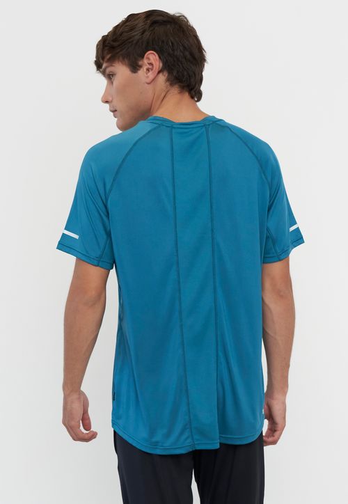 Polera Hombre Deportiva R-Neck Poliéster Petrol
