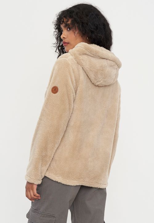 Polerón Mujer Peludo Beige