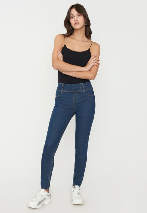 Jeans Mujer Leggins Básico Skinny Azul O