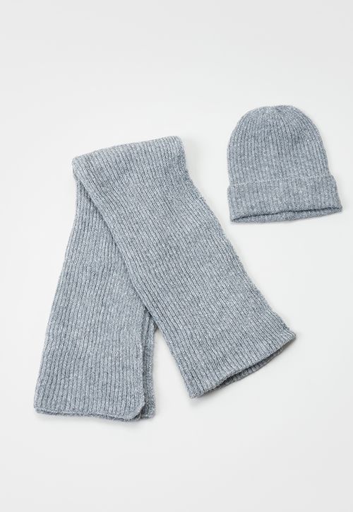 Bufanda Mujer Pack Gorro Mujer Gris Melange